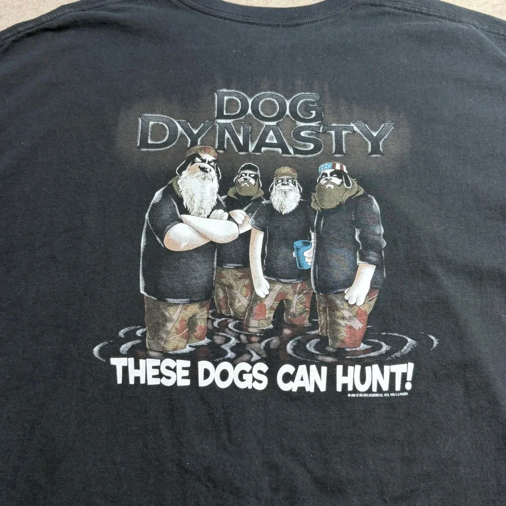 Big Dogs Dog Dynasty Parody T-Shirt Mens 3XL Black Cotton These Dogs Can Hunt 13